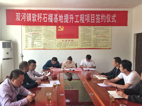 陕西J9集团集团签约旬阳县双河镇软籽石榴种植基地提升工程项目 陕西J9集团集团签约旬阳县双河镇软籽石榴种植基地提升工程项目